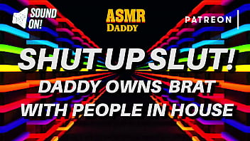 Shut Up Slut! Lil Gets Rough, Gagged Lockdown Pounding -ASMR Daddy Audio