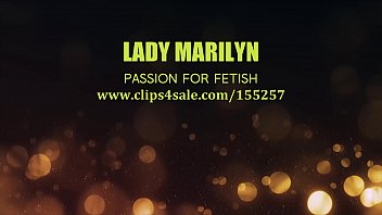 Lady Marilyn rewards her slave with a footjob and blowjob