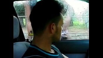 Latin gay dude enjoys getting his ass hole banged hard by a huge white dick in the passenger compartment