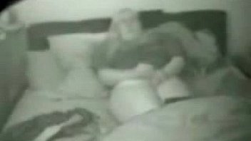 My mom masturbating on bed caught by hidden cam