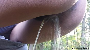 Sexy Black Girl Pissing Outdoors