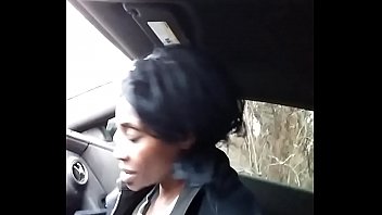 Deepthroat gumjob in car with cum swallowed throatpie
