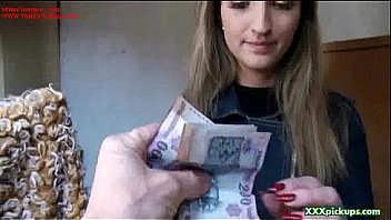 Slutty blonde Czech babe is paid cash from some crazy public sex 21