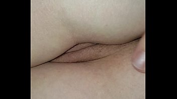 Admiring my GF's tight young bald pussy shortly before smashing it BAREBACK