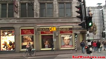 Amsterday hookers in threeway action with lucky tourist