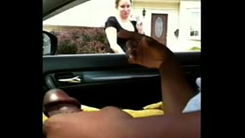 Horny Black Guy Masturbating In The Car