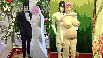 La Boda de Sakura Parte 4 Naruto Hentai Esposa Obediente y Domesticada Preñada de sus Violadores se Casa al frente de su Marido Cornudo y Triste Netorare