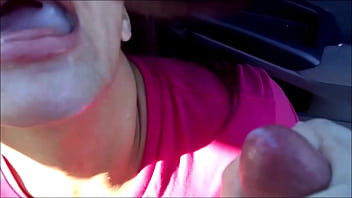 Michelle gives a blowjob on the side of the road and takes a cum facial for ORAL ALL-STARS