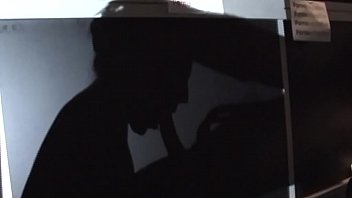 Erotic game of shadows in which the girl c. on his cock and his chin is filled with saliva