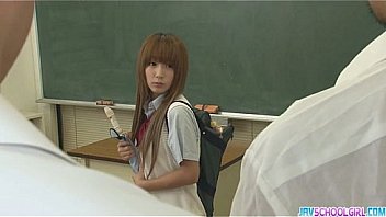 Two Guys Fuck Sana Anjus Tight Holes In Class