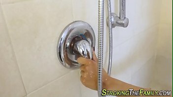 Showering stepteen jizz faced and rammed with bigdick in hd