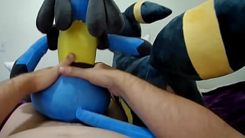 Lucario and Umbreon Plushie Threesome