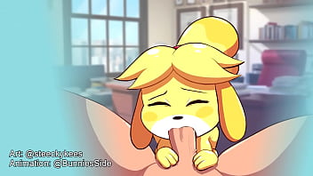 Isabelle gives a romantic blowjob for mr mayor