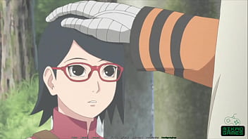 Sarada paga seu treinamento com Anal para Naruto