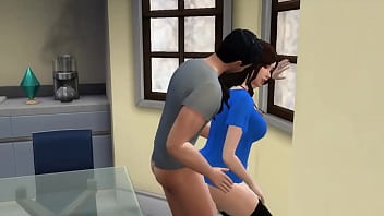 Young nurse gets triple dose of sperm in her hungry pussy (Sims4)