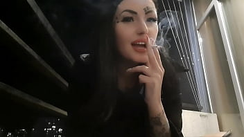 The fetish of smoking cigarettes. When Mistress puts out a cigarette on your tongue, she will put you in a doggy position and fuck your ass with her strapon