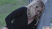 Jessica Drake rubbing pussy on cemetery