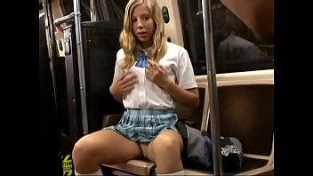 Blonde schoolgirl whore lets you fuck bus